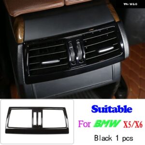 BMW 黒 ABS 車内 ステアリングホイール 装飾 ストリップフレーム カバー トリム ステッカー X5 X6 E70 E71 2008-2013 - 11