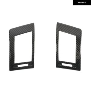 ジャガー F-TYPE 2013-2024 ABS カーボンカーセンター コンソール サイドエア アウトレット フレーム カバー トリム ステッカ - carbon fiber