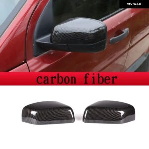 ランドローバー フリーランダー 2 2007-2012 ABS カーボン/ブラックサイドバック ミラー カバー トリム ステッカー カーアクセサリー - carbon fiber