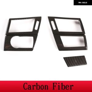 BMW X3 E83 2006-2010 ABS カーボンカーサイド 空調 ベントアウトカバー トリム ステッカー カーアクセサリー - carbon fiber