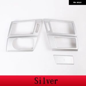 BMW X3 E83 2006-2010 ABS カーボンカーサイド 空調 ベントアウトカバー トリム ステッカー カーアクセサリー - Silver