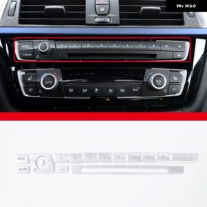 BMW 3シリーズ F30 F31 F34 2013-2019 中央 制御 空調 ショートカットデジタル ボタン カバー トリム ステッカー - Style A