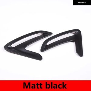 BMW 3シリーズ GT グランツーリスモ F34 2013-19 ABS マットブラックサイド エアベント カバー フード ベゼル フェンダー トリム ステッカー - Matt black