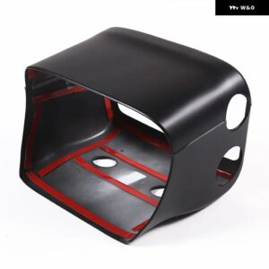 ジャガー 2013-2024 F-TYPE ABS カーボン ステアリングホイール ステアリングコラムカバー ステッカー インテリア アクセサリー - Matt black
