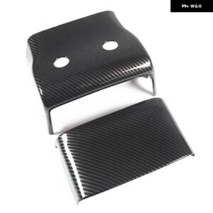 ジャガー 2013-2024 F-TYPE ABS カーボン ステアリングホイール ステアリングコラムカバー ステッカー インテリア アクセサリー - carbon fiber