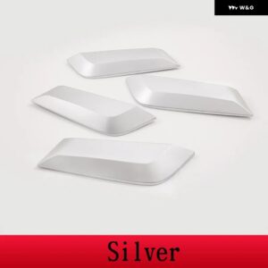 ランドローバー ABS /オーク木目 フリーランダー 2 2007-2015 インナー ドアハンドル カバー ステッカー カーアクセサリー - Silver
