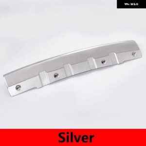 ランドローバー ディスカバリー 4 LR4 2014-17 ステンレス フロント バンパー シルプレート プロテクター カバー トリム ステッカー カーアクセサリー - Silver