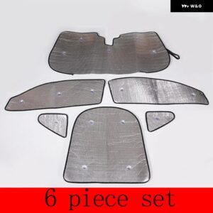 ジャガー F-TYPE 2013-2022 アルミ箔 フロントガラス 全窓ガラス日焼け止めパラソルカーアクセサリー - 6 Pcs