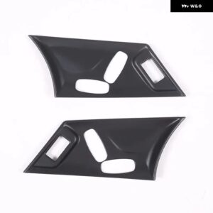 ジャガー F-TYPE F タイプ 2013-2024 カーシート調整 装飾 フレーム ステッカー ABS カーボンパターン インテリア アクセサ - Matt black