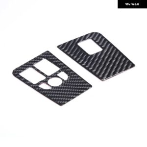 ジャガー F-TYPE 2013-2022 ソフトカーボン窓ガラスリフト ボタン カバー トリム ステッカー カーアクセサリー - Carbon Fiber2