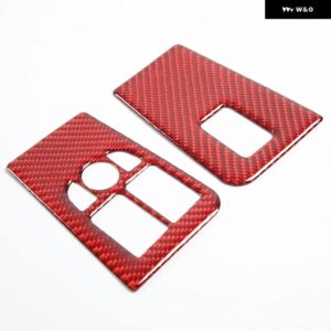 ジャガー F-TYPE 2013-2022 ソフトカーボン窓ガラスリフト ボタン カバー トリム ステッカー カーアクセサリー - Carbon fiber3