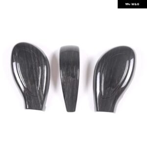 ランドローバー フリーランダー 2 LR2 2007-2015 ギアヘッド 装飾 カバー ステッカー ABS インテリア アクセサリー 3個 - Black Wood Grain