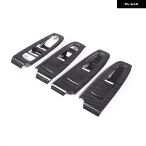 スバル WRX 2021-2024 ABS カーボン/マットブラック/レッドガラスリフトフレーム カバー トリム ステッカー カーアクセサリー - carbon fiber