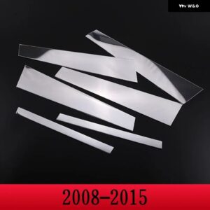 BMW 7シリーズ F01 F02 G11 G12 2008-20 合金 ドア窓センター B ピラー ポスト トリム カバー ステッカー カーアクセサリー - 2008-2015