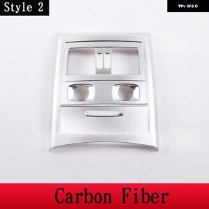 BMW ABS クローム/カーボンテクスチャ E90 3シリーズ 2005-12 カー スタイリング リア エアベント フレーム カバー ステッカー カーアクセサリー - Style 2 Silver