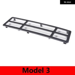テスラ モデルY モデル3 2021-2022 ABS ブラックエアインレット防虫ネットコンディショナーベントカバー カーアクセサリー - For Model 3
