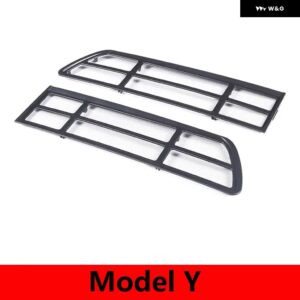 テスラ モデルY モデル3 2021-2022 ABS ブラックエアインレット防虫ネットコンディショナーベントカバー カーアクセサリー - For Model Y