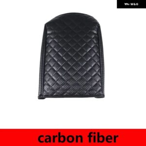 ランドローバー ディスカバリー 5 LR5 2017-2022 レザーブラックカーセンター アームレスト ボックス カバー カーアクセサリー - carbon fiber