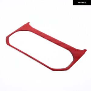 BMW 5シリーズ G60 2024 ソフトカーボンリア隠しカップホルダー パネル フレーム カバー トリム ステッカー カーアクセサリー - Carbon Fiber2