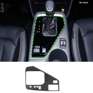 スバル 2022-2024 CROSSTREK ソフトカーボンカーセンター コントロール ギア パネル ステッカー 車内アクセサリー - LHD-Black