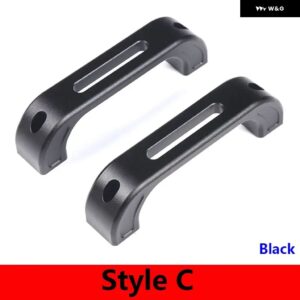 ランドローバー ディフェンダー 90 110 130 2014-2018 合金 黒 ドアハンドル トリム インテリア カーアクセサリー - Style C4