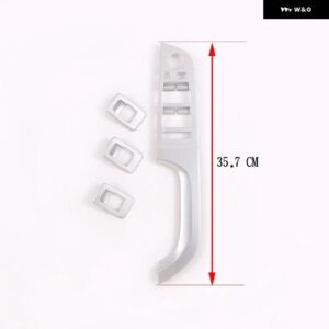 BMW カーアクセサリー ABS クローム/カーボンウィンドウリフター コントロール スイッチ 装飾 アームレスト カバー ステッカー トリム E90 E92 3シリーズ - Silver (35.7CM)