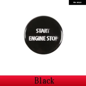 ランドローバー アルミ エンジン スタート ボタン 交換カバー ストップスイッチ ステッカー レンジローバー スポーツディスカバリー 4 カーアクセサリー - black