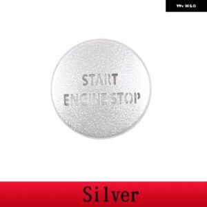 ランドローバー アルミ エンジン スタート ボタン 交換カバー ストップスイッチ ステッカー レンジローバー スポーツディスカバリー 4 カーアクセサリー - Silver
