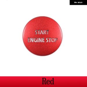 ランドローバー アルミ エンジン スタート ボタン 交換カバー ストップスイッチ ステッカー レンジローバー スポーツディスカバリー 4 カーアクセサリー - red