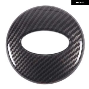 スバル WRX 2021-24 ABS カーボン/マットブラック ステアリングホイールロゴカバー トリム カーアクセサリー - Carbon Fiber2