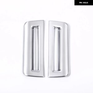 ランドローバー レンジローバー VELAR 2017-24 ABS カーボン/クロームピラー エアベント フレーム カバー トリム ステッカー カーアクセサリー - Silver
