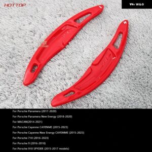 ポルシェ カーボン シフト ピック パナメーラ カイエン メ 718 パナメーラ 911 - Red 2pcs