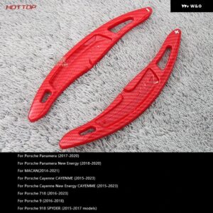 ポルシェ カーボン シフト ピック パナメーラ カイエン メ 718 パナメーラ 911 - Carbon Red 2pcs