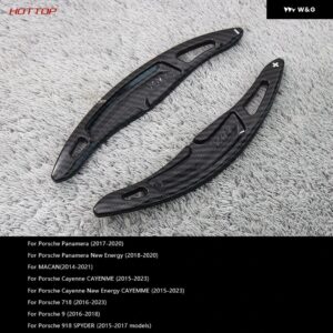 ポルシェ カーボン シフト ピック パナメーラ カイエン メ 718 パナメーラ 911 - Carbon Black 2pcs