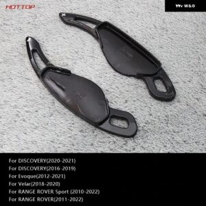 ランドローバー レンジローバー イヴォーク ディスカバリー ヴェラール用カーボン シフト ピック - Black 2pcs