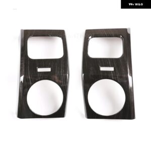 ランドローバー 黒カー コンソール サイド 空調 ベント アウトレット カバー トリム ABS クローム ディスカバリー 3 LR3 2004-2009 カーアクセサリー - Black Wood Grain