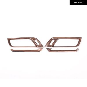 BMW ABS マットクロームサイド エアコン アウトレット ベントカバー トリム X1 F48 2016-2020 X2 F47 2018-2020 カーアクセサリー - Pine Wood Grain