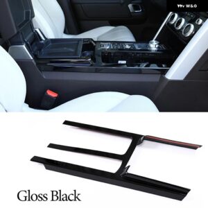 ランドローバー カー スタイリング センター コンソール パネル カバー トリム ブラック ABS ディスカバリー 5 LR5 L462 2017-20 インテリア アクセサリー - Gloss Black