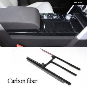 ランドローバー カー スタイリング センター コンソール パネル カバー トリム ブラック ABS ディスカバリー 5 LR5 L462 2017-20 インテリア アクセサリー - carbon fiber