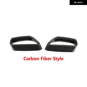 BMW ステンレス テールマフラーマフラーカバー 5シリーズ G30 G38 2018-2022 装飾 フレーム カバー オートアクセサリー - Carbon Style