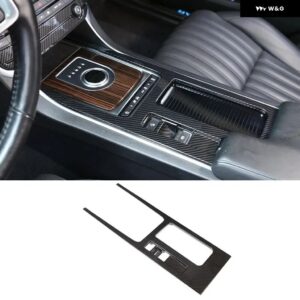 ジャガー ABS カーボンスタイル 中央 制御 水カップホルダー パネル カバー トリム ステッカー F-PACE XE XEL XF XFL 2 - carbon fiber