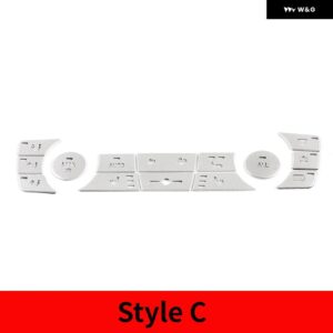 BMW X1 3シリーズ E90 E91 E92 E93 X3 E83 E84 アルミ中央 制御 空調 風量 ボタン トリム ステッカー - Style C 14pcs