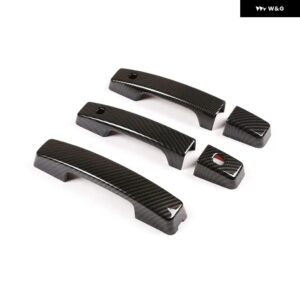 ランドローバー 車 外装 ドアハンドル カバー トリム ABS クローム ディフェンダー 110 130 2020 2021 用 装飾 アクセサリー - 90 carbon fiber