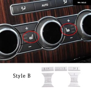 ランドローバー 合金 スタイリング リア 空調 シート加熱 ボタン ステッカー レンジローバー ヴォーグ 2013-17 インテリア アクセサリー - Style B