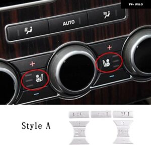 ランドローバー 合金 スタイリング リア 空調 シート加熱 ボタン ステッカー レンジローバー ヴォーグ 2013-17 インテリア アクセサリー - Style A