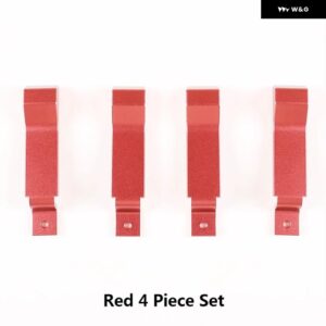 ランドローバー 合金 ドアインナードアロックハンドルアクセサリー交換部品 ディフェンダー 90 110 04-2018 - Red 4Pcs