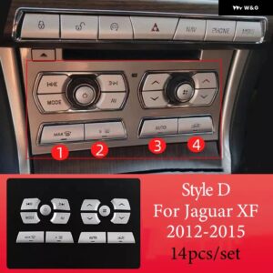 ジャガー カーセンター コンソール マルチメディア 空調 ボタン パッチガラスリフト ボタン ステッカー XF 2012-2015 インテリア ア - Style D