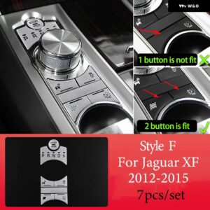 ジャガー カーセンター コンソール マルチメディア 空調 ボタン パッチガラスリフト ボタン ステッカー XF 2012-2015 インテリア ア - Style F