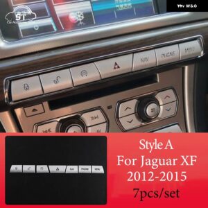 ジャガー カーセンター コンソール マルチメディア 空調 ボタン パッチガラスリフト ボタン ステッカー XF 2012-2015 インテリア ア - Style A