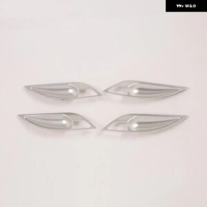 BMW 4個 X1 E84 2011-2015 車 ABS インテリア ドアハンドル トリム アクセサリー - Silver